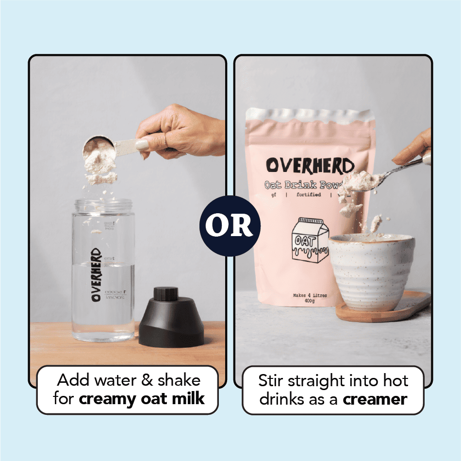 How to use Overherd oat milk powder