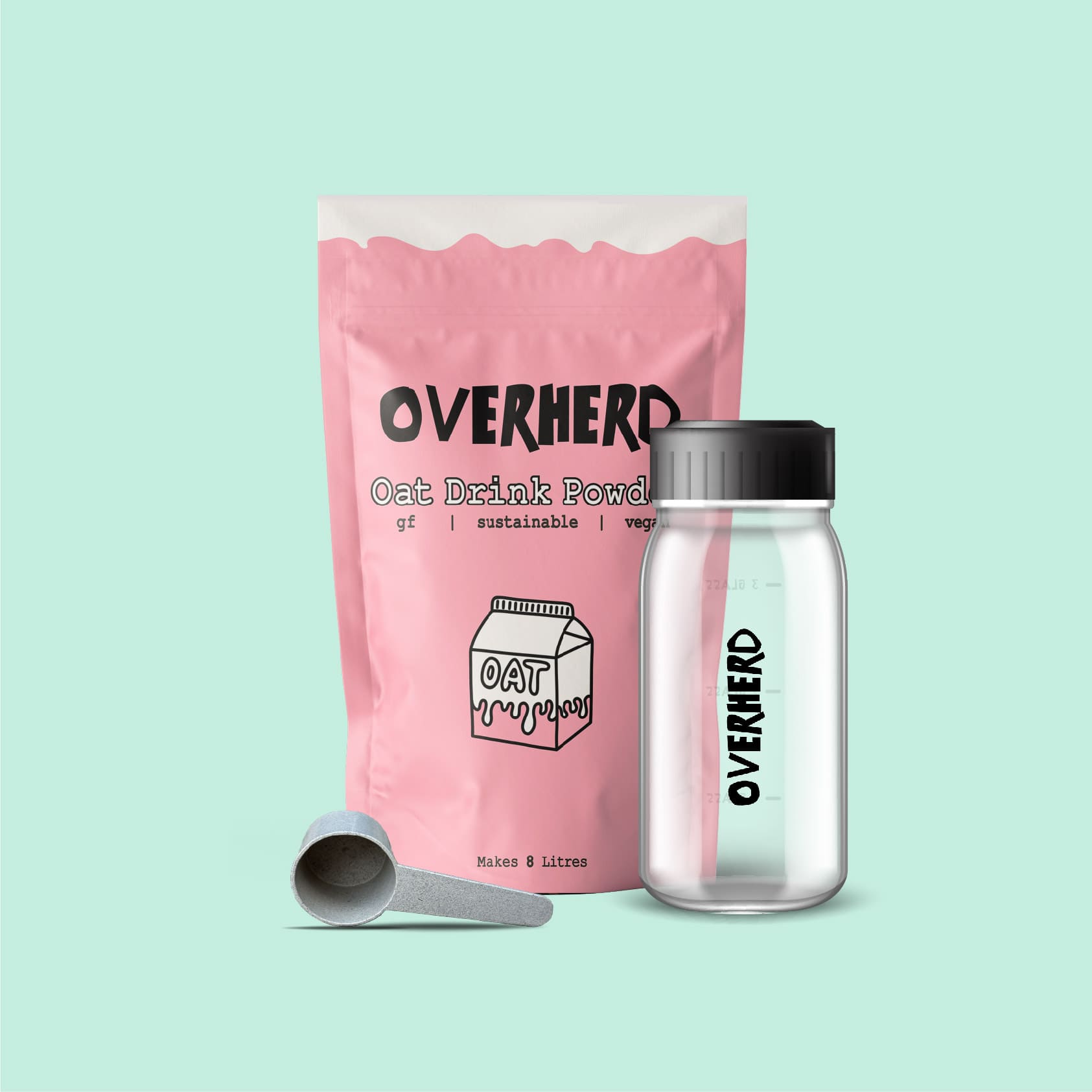 Overherd oat milk powder bundle