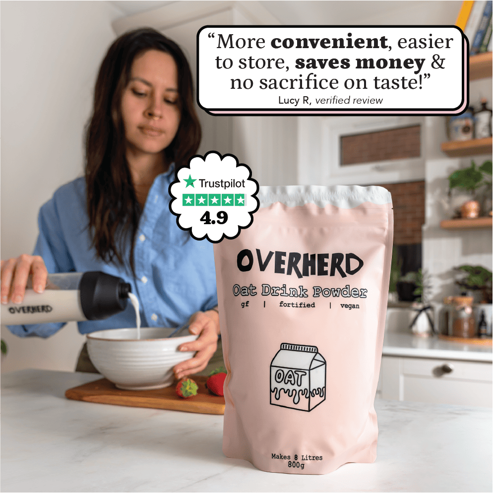 Testimonial of Overherd oat milk powder